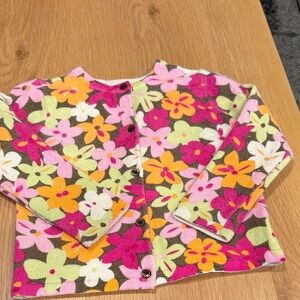!! 3/$15 !! 
Garnet hill wool floral cardigan
